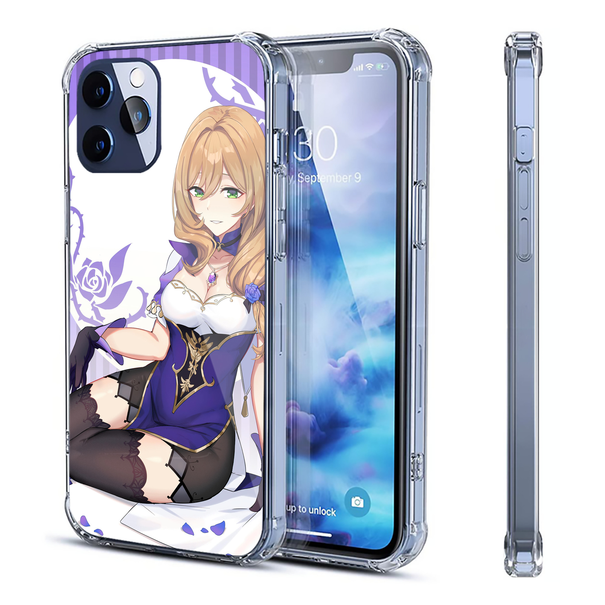 げんし神 genshin 【iPhone 12シリーズ対応】透明スマホケース（クリアソフトケース）